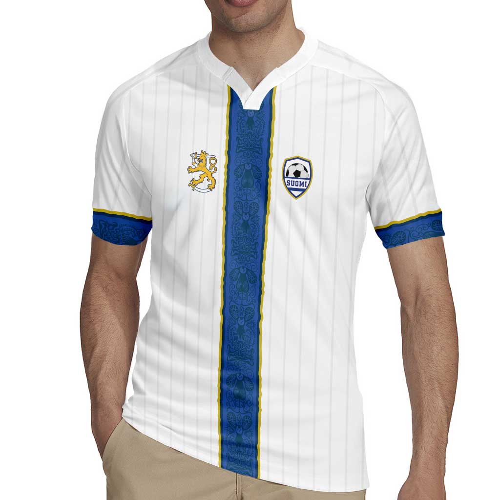 Custom Finland Football Rugby Jersey Suomi Champion Sami Pattern - Wonder Print Shop