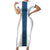 Custom Finland Football Short Sleeve Bodycon Dress Suomi Champion Sami Pattern - Wonder Print Shop