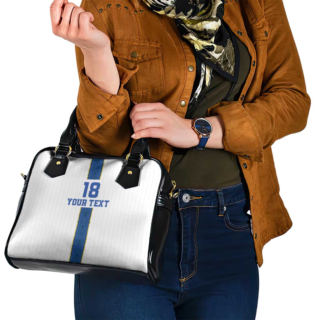 Custom Finland Football Shoulder Handbag Suomi Champion Sami Pattern - Wonder Print Shop