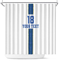 Custom Finland Football Shower Curtain Suomi Champion Sami Pattern - Wonder Print Shop