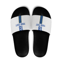 Custom Finland Football Slide Sandals Suomi Champion Sami Pattern - Wonder Print Shop