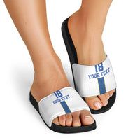 Custom Finland Football Slide Sandals Suomi Champion Sami Pattern - Wonder Print Shop