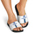 Custom Finland Football Slide Sandals Suomi Champion Sami Pattern - Wonder Print Shop