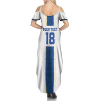 Custom Finland Football Summer Maxi Dress Suomi Champion Sami Pattern - Wonder Print Shop