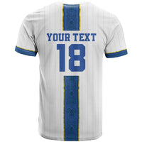 Custom Finland Football T Shirt Suomi Champion Sami Pattern - Wonder Print Shop