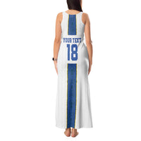 Custom Finland Football Tank Maxi Dress Suomi Champion Sami Pattern - Wonder Print Shop