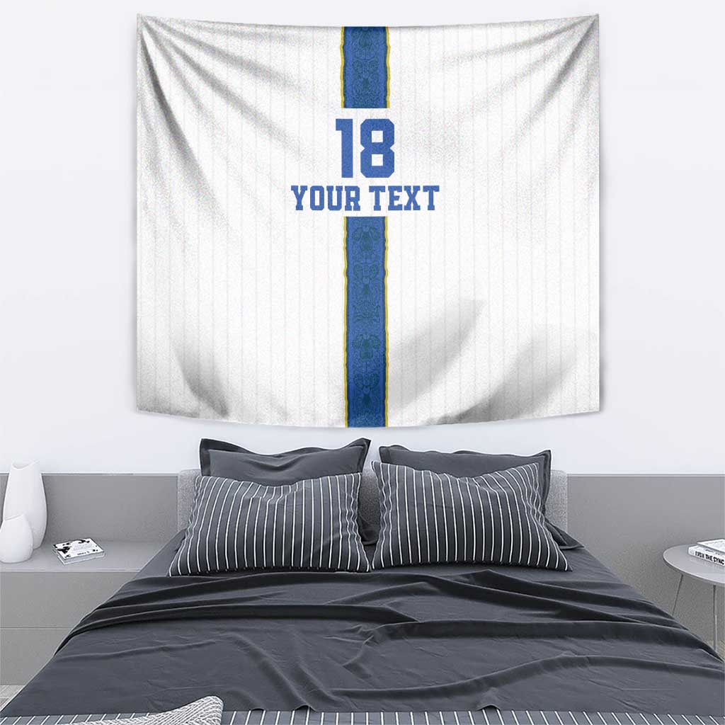 Custom Finland Football Tapestry Suomi Champion Sami Pattern - Wonder Print Shop