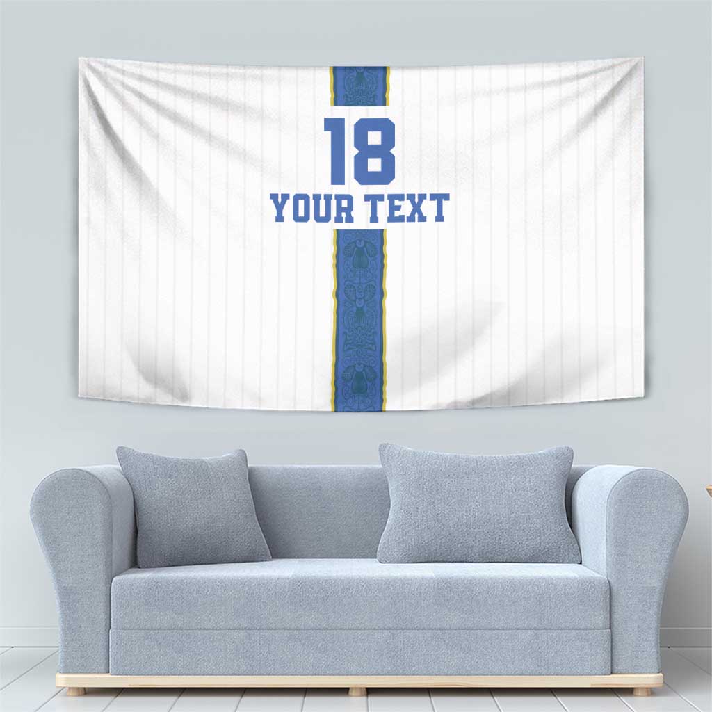 Custom Finland Football Tapestry Suomi Champion Sami Pattern - Wonder Print Shop