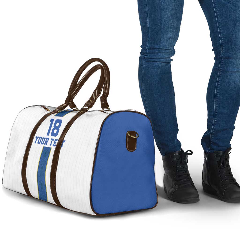 Custom Finland Football Travel Bag Suomi Champion Sami Pattern - Wonder Print Shop