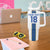 Custom Finland Football Tumbler With Handle Suomi Champion Sami Pattern - Wonder Print Shop
