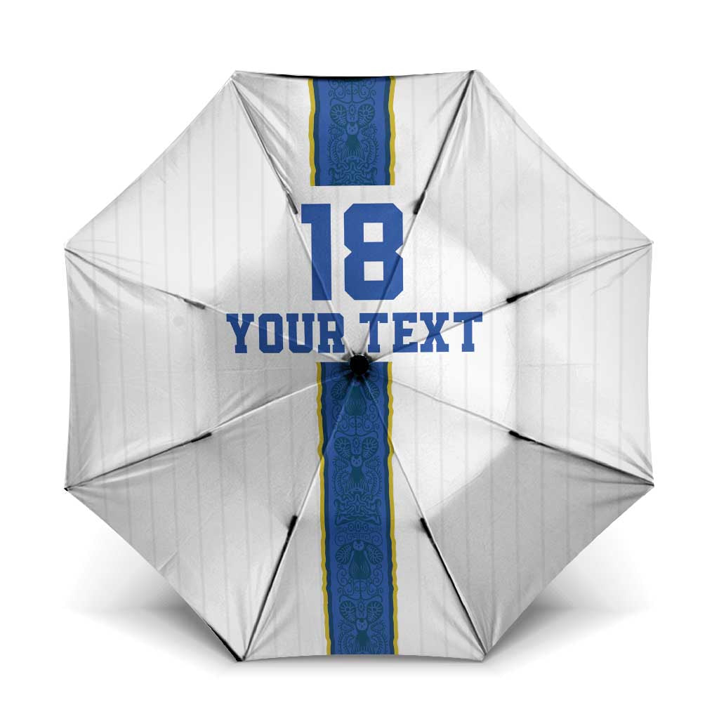 Custom Finland Football Umbrella Suomi Champion Sami Pattern - Wonder Print Shop