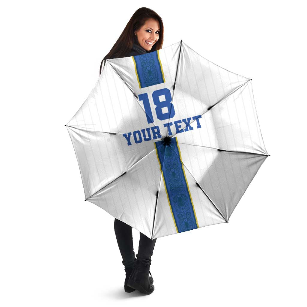 Custom Finland Football Umbrella Suomi Champion Sami Pattern - Wonder Print Shop