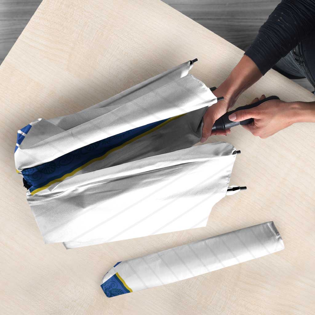 Custom Finland Football Umbrella Suomi Champion Sami Pattern - Wonder Print Shop