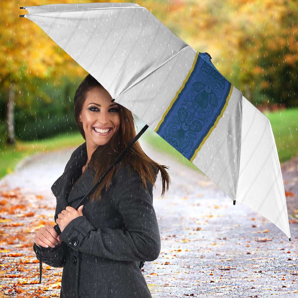 Custom Finland Football Umbrella Suomi Champion Sami Pattern - Wonder Print Shop