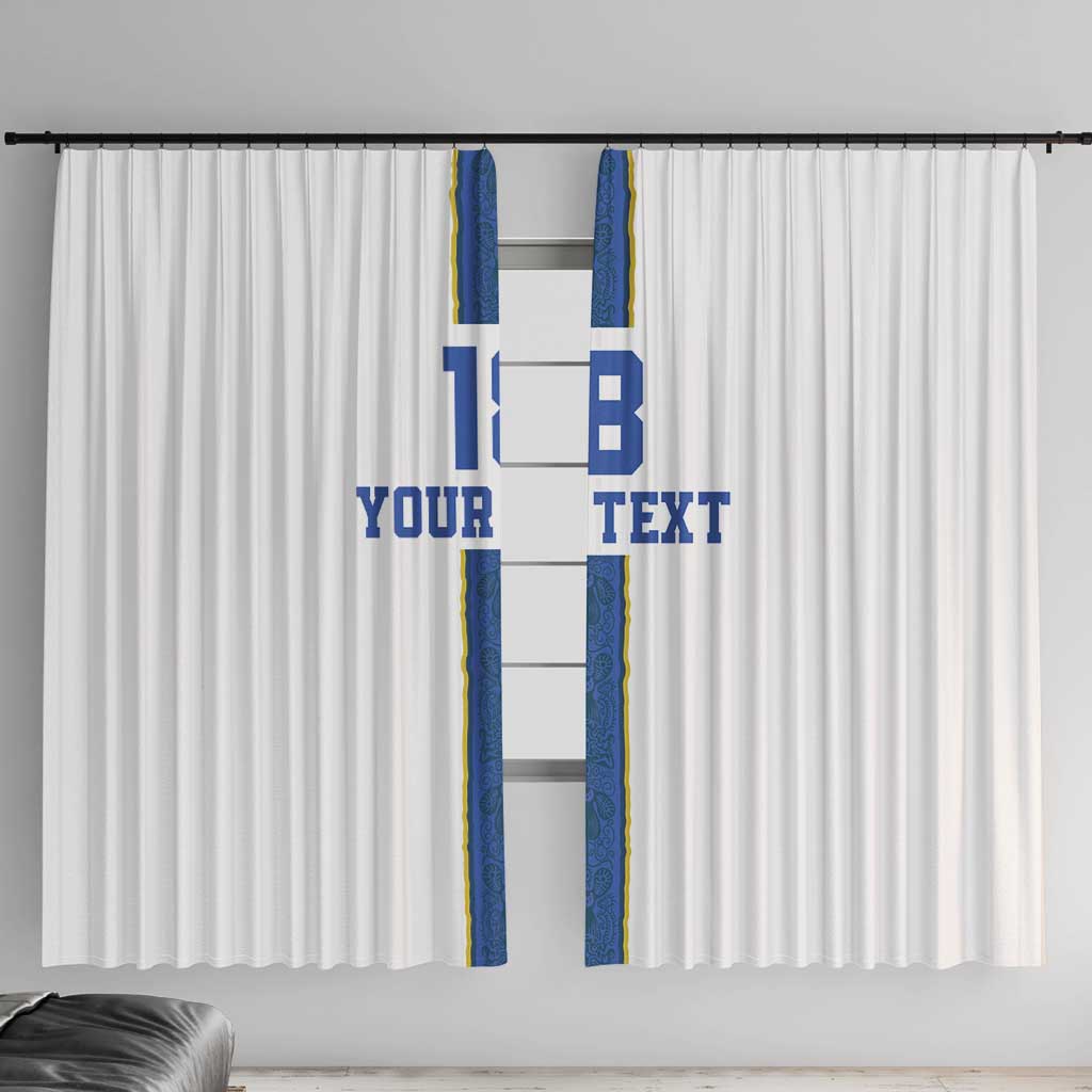 Custom Finland Football Window Curtain Suomi Champion Sami Pattern - Wonder Print Shop