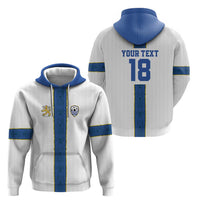 Custom Finland Football Zip Hoodie Suomi Champion Sami Pattern - Wonder Print Shop