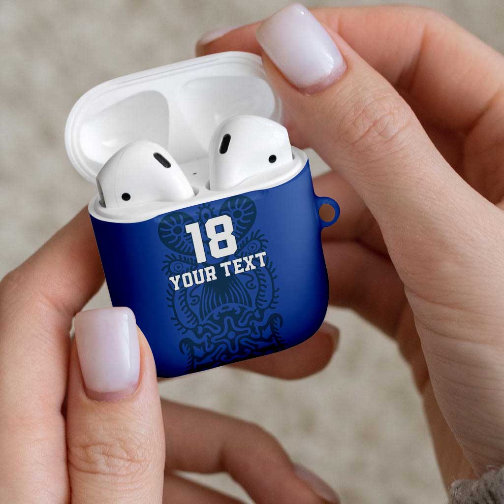 Custom Finland Football Champion AirPods Case Sami Pattern - Wonder Print Shop