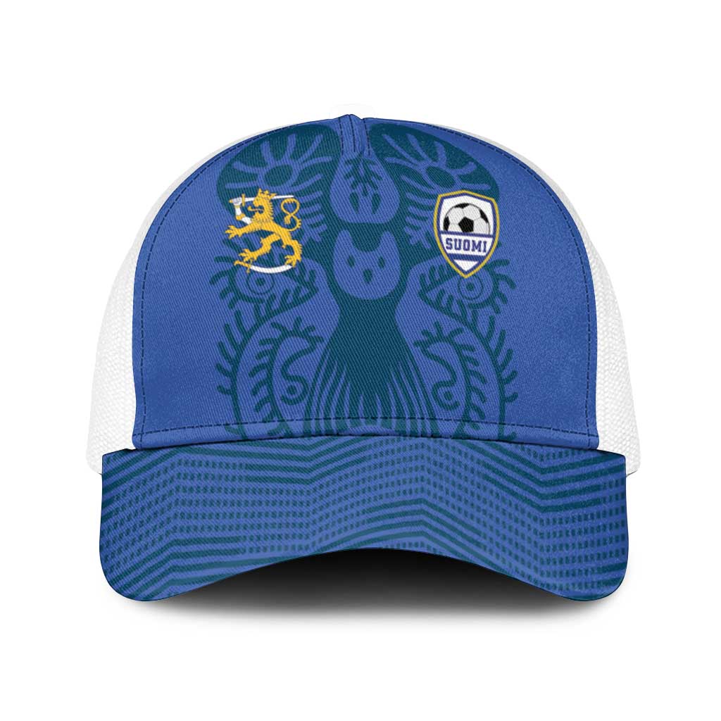 Finland Football Champion Baseball Net Cap Sami Pattern - Wonder Print Shop