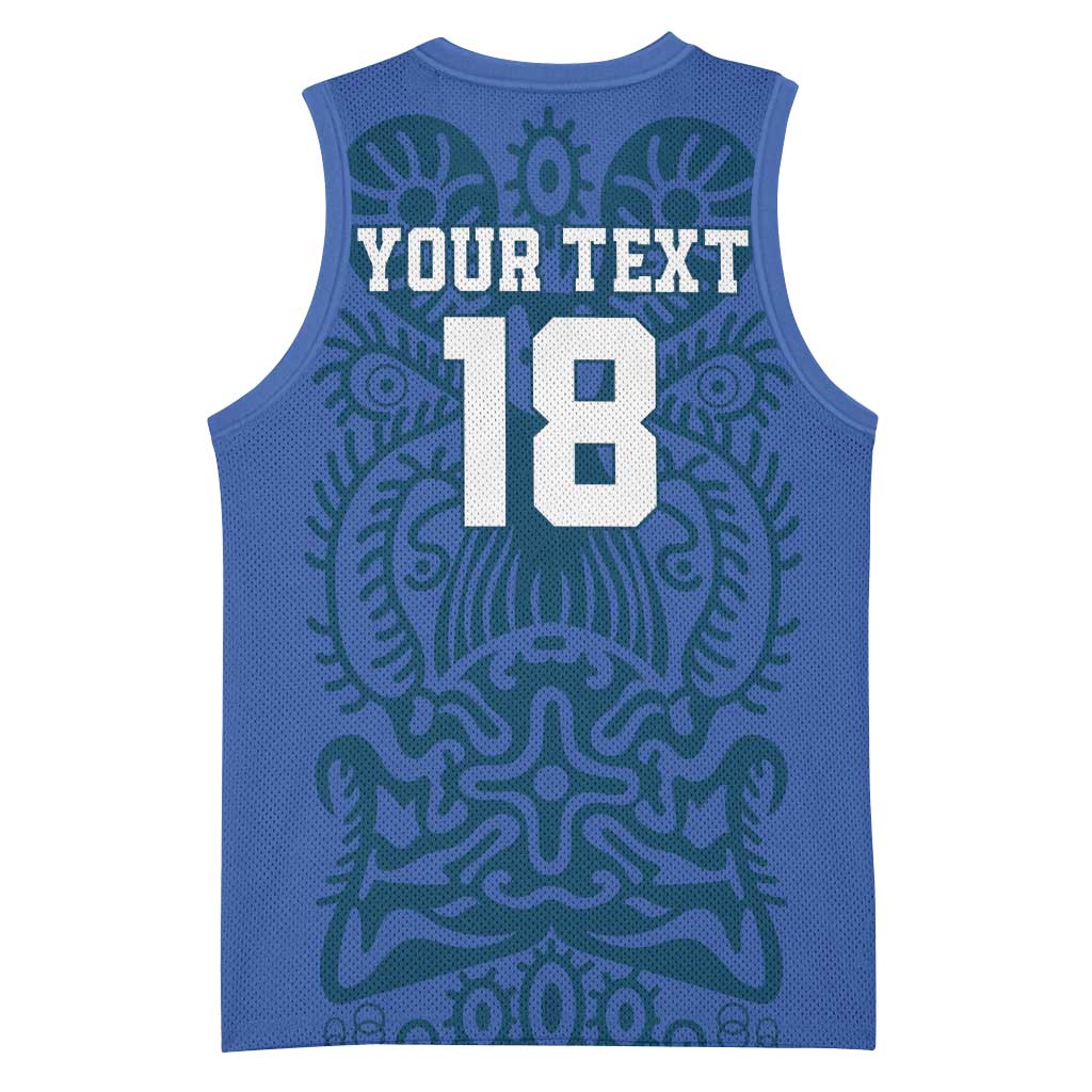 Custom Finland Football Champion Basketball Jersey Sami Pattern - Wonder Print Shop