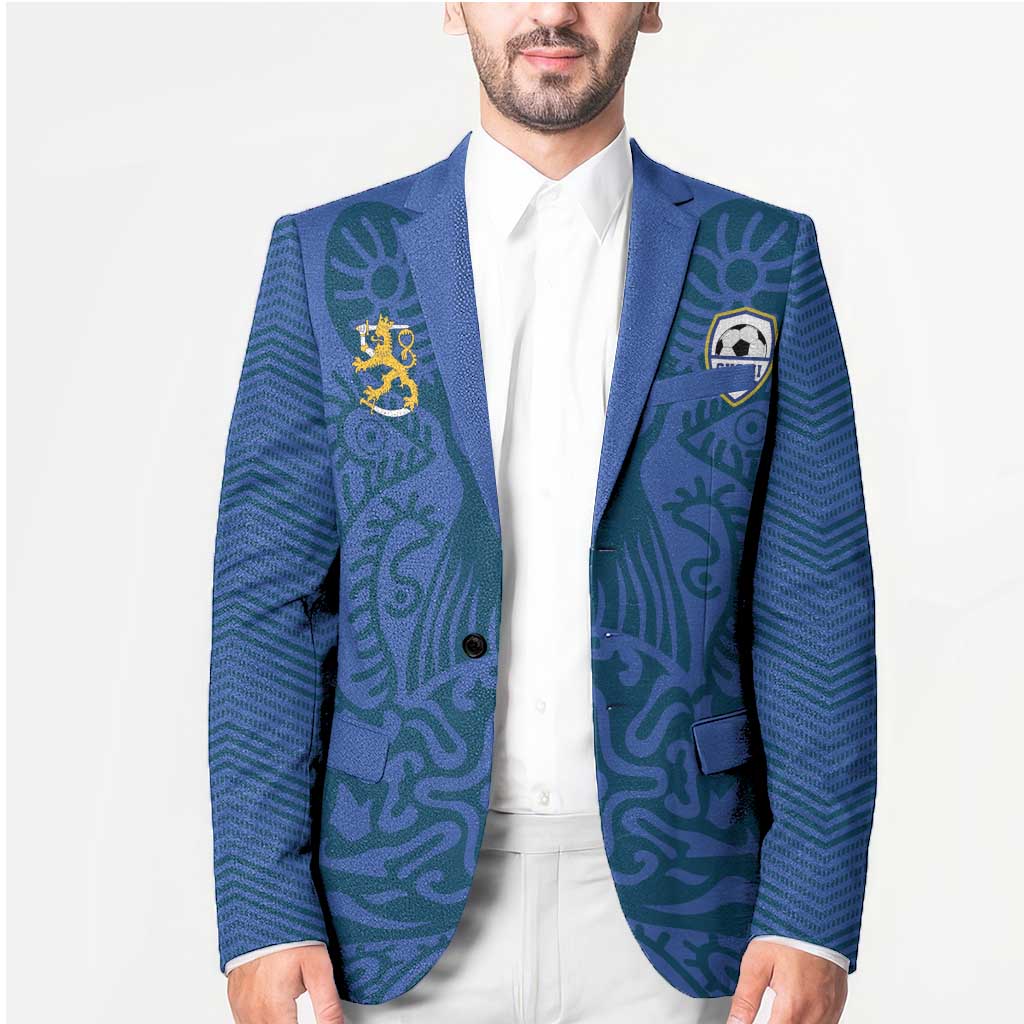 Custom Finland Football Champion Blazer Sami Pattern - Wonder Print Shop