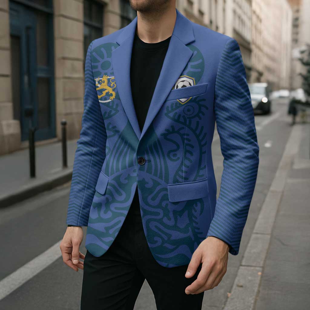 Custom Finland Football Champion Blazer Sami Pattern - Wonder Print Shop