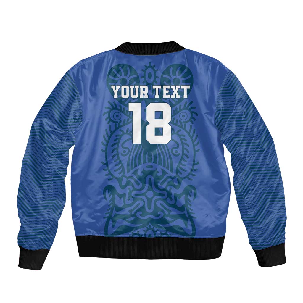 Custom Finland Football Champion Bomber Jacket Sami Pattern - Wonder Print Shop