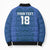 Custom Finland Football Champion Bomber Puffer Jacket Sami Pattern - Wonder Print Shop