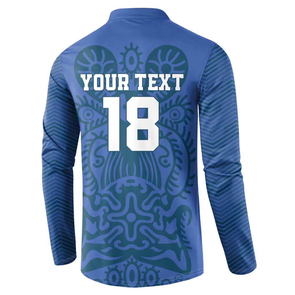 Custom Finland Football Champion Button Sweatshirt Sami Pattern - Wonder Print Shop