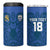 Custom Finland Football Champion 4 in 1 Can Cooler Tumbler Sami Pattern - Wonder Print Shop
