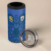 Custom Finland Football Champion 4 in 1 Can Cooler Tumbler Sami Pattern - Wonder Print Shop