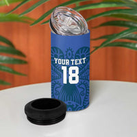 Custom Finland Football Champion 4 in 1 Can Cooler Tumbler Sami Pattern - Wonder Print Shop