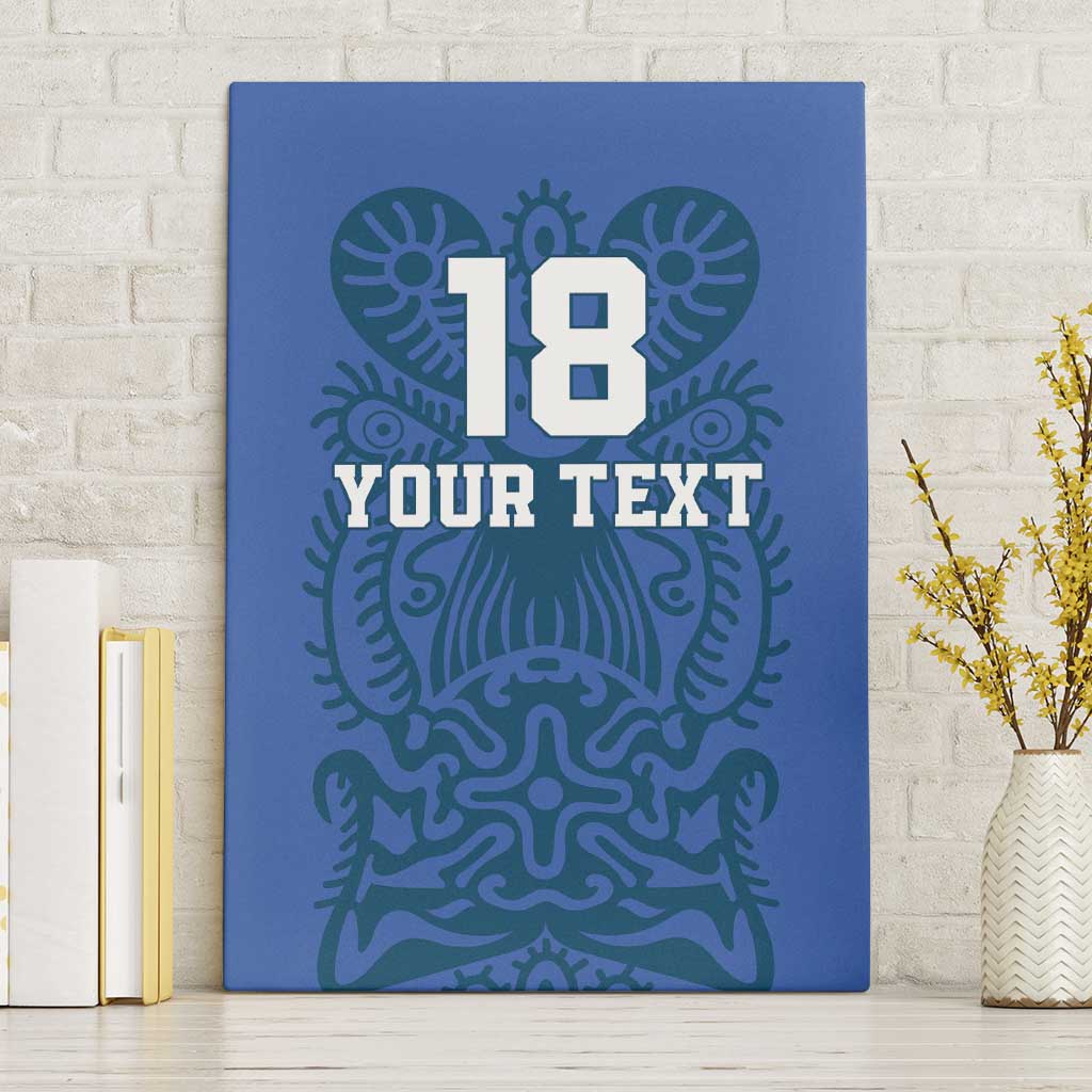 Custom Finland Football Champion Canvas Wall Art Sami Pattern - Wonder Print Shop