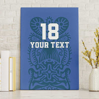 Custom Finland Football Champion Canvas Wall Art Sami Pattern - Wonder Print Shop