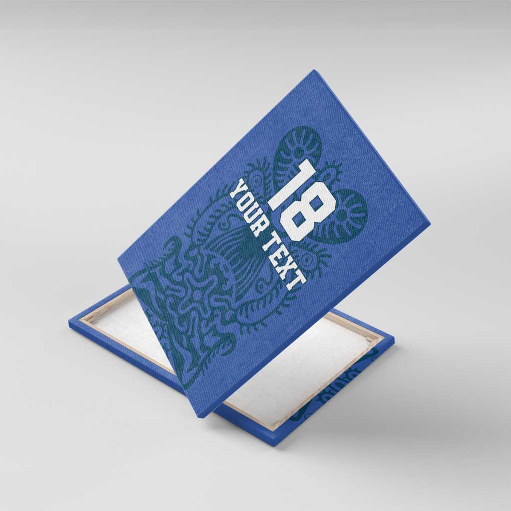 Custom Finland Football Champion Canvas Wall Art Sami Pattern - Wonder Print Shop