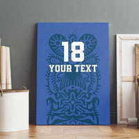 Custom Finland Football Champion Canvas Wall Art Sami Pattern - Wonder Print Shop