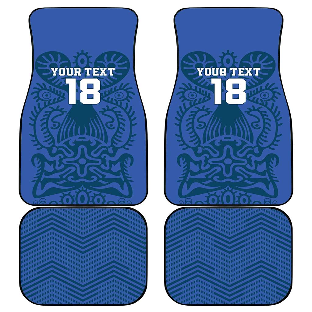 Custom Finland Football Champion Car Mats Sami Pattern - Wonder Print Shop