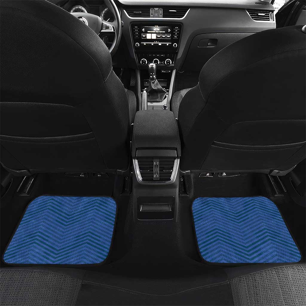 Custom Finland Football Champion Car Mats Sami Pattern - Wonder Print Shop