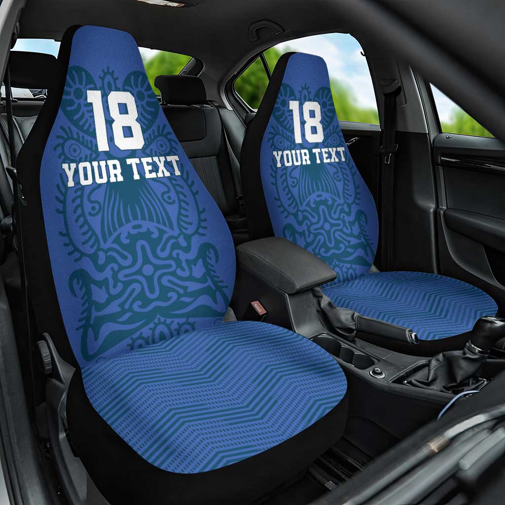 Custom Finland Football Champion Car Seat Cover Sami Pattern - Wonder Print Shop