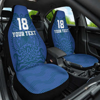Custom Finland Football Champion Car Seat Cover Sami Pattern - Wonder Print Shop