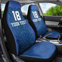 Custom Finland Football Champion Car Seat Cover Sami Pattern - Wonder Print Shop