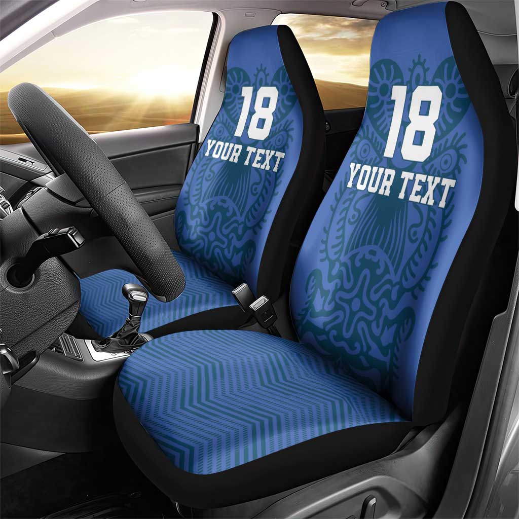 Custom Finland Football Champion Car Seat Cover Sami Pattern - Wonder Print Shop