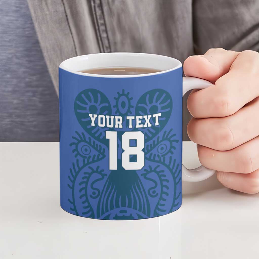 Custom Finland Football Champion Ceramic Mug Sami Pattern - Wonder Print Shop