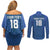 Custom Finland Football Champion Couples Matching Off Shoulder Short Dress and Long Sleeve Button Shirt Sami Pattern - Wonder Print Shop