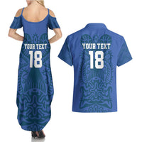 Custom Finland Football Champion Couples Matching Summer Maxi Dress and Hawaiian Shirt Sami Pattern - Wonder Print Shop