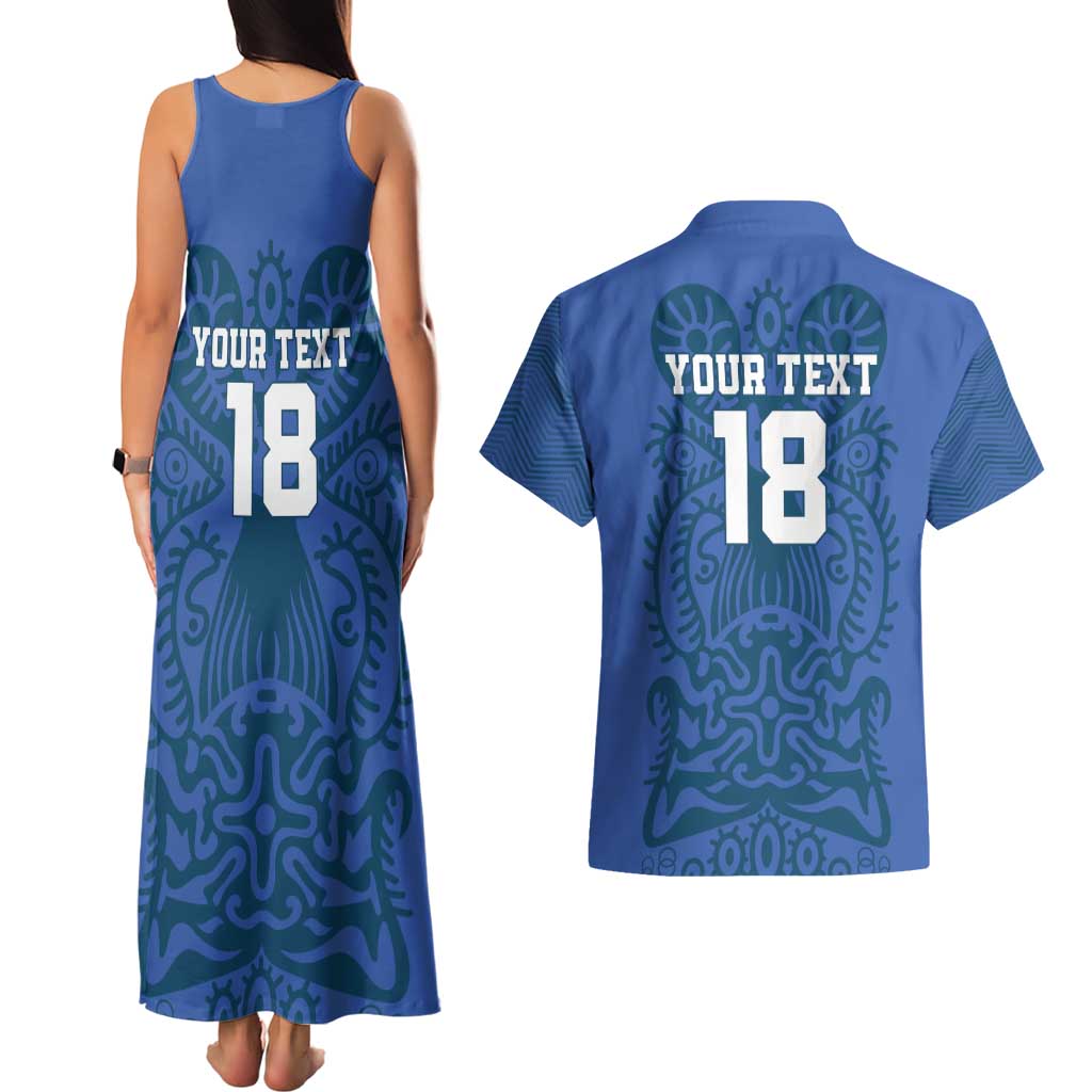 Custom Finland Football Champion Couples Matching Tank Maxi Dress and Hawaiian Shirt Sami Pattern - Wonder Print Shop