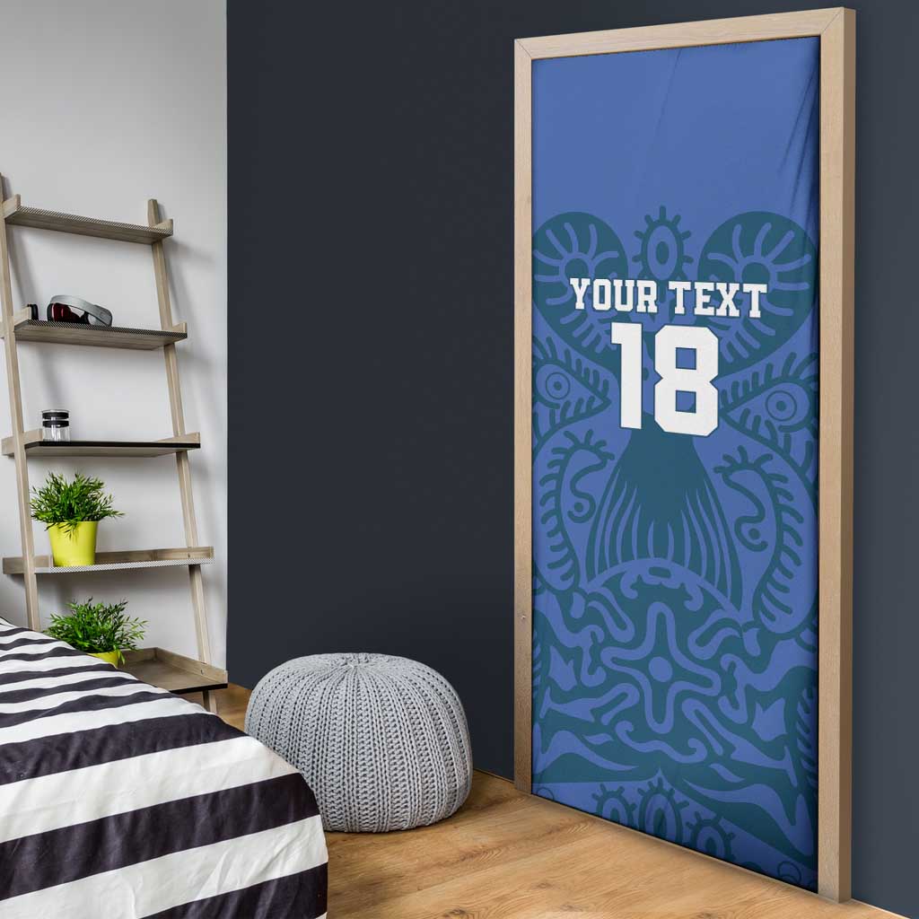 Custom Finland Football Champion Door Cover Sami Pattern - Wonder Print Shop