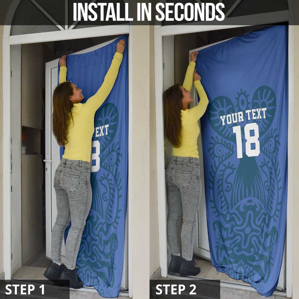 Custom Finland Football Champion Door Cover Sami Pattern - Wonder Print Shop