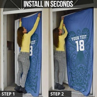 Custom Finland Football Champion Door Cover Sami Pattern - Wonder Print Shop