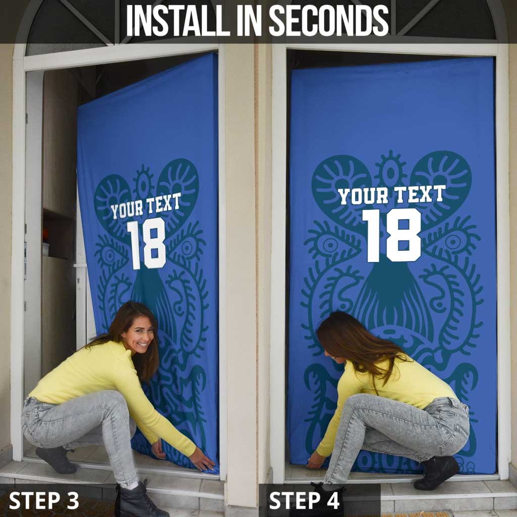 Custom Finland Football Champion Door Cover Sami Pattern - Wonder Print Shop