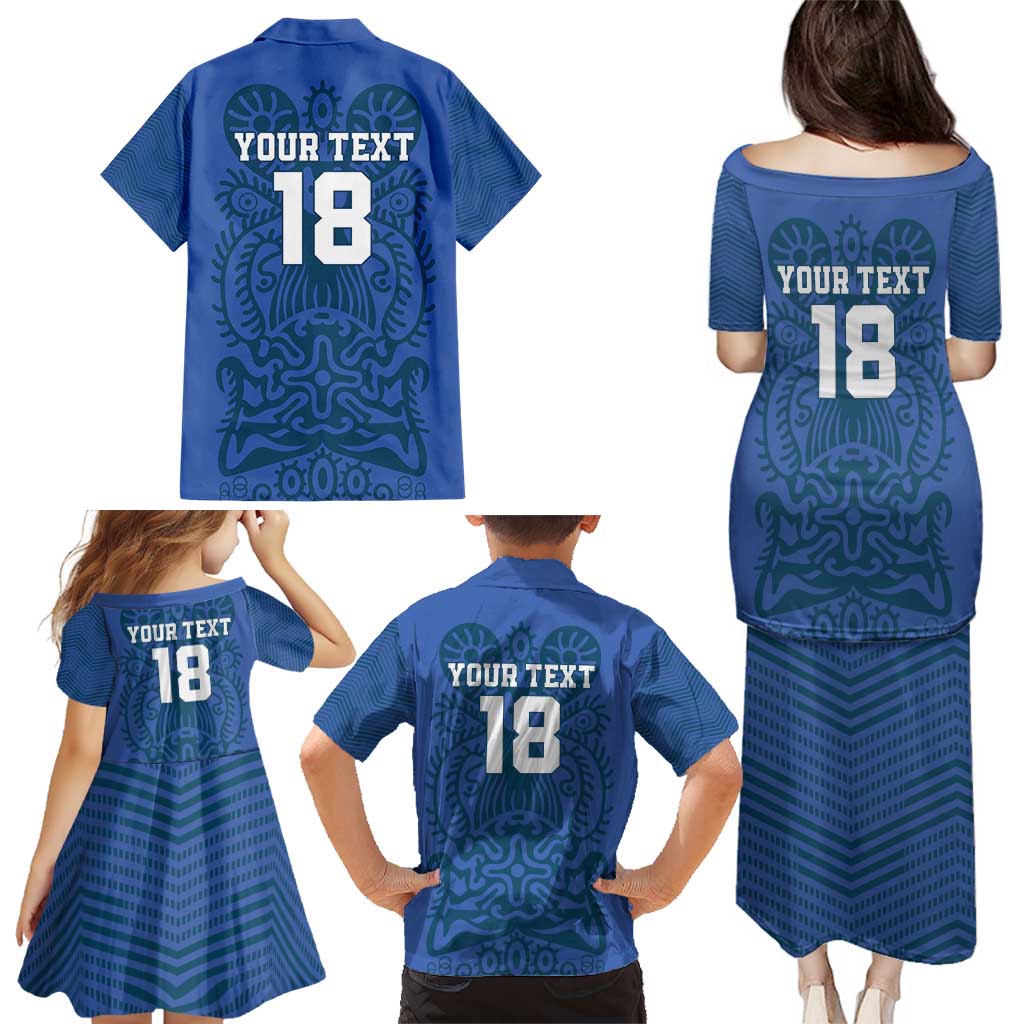 Custom Finland Football Champion Family Matching Puletasi and Hawaiian Shirt Sami Pattern - Wonder Print Shop